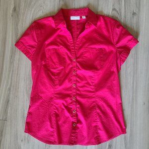New York & Company Hot Pink Button down shirt